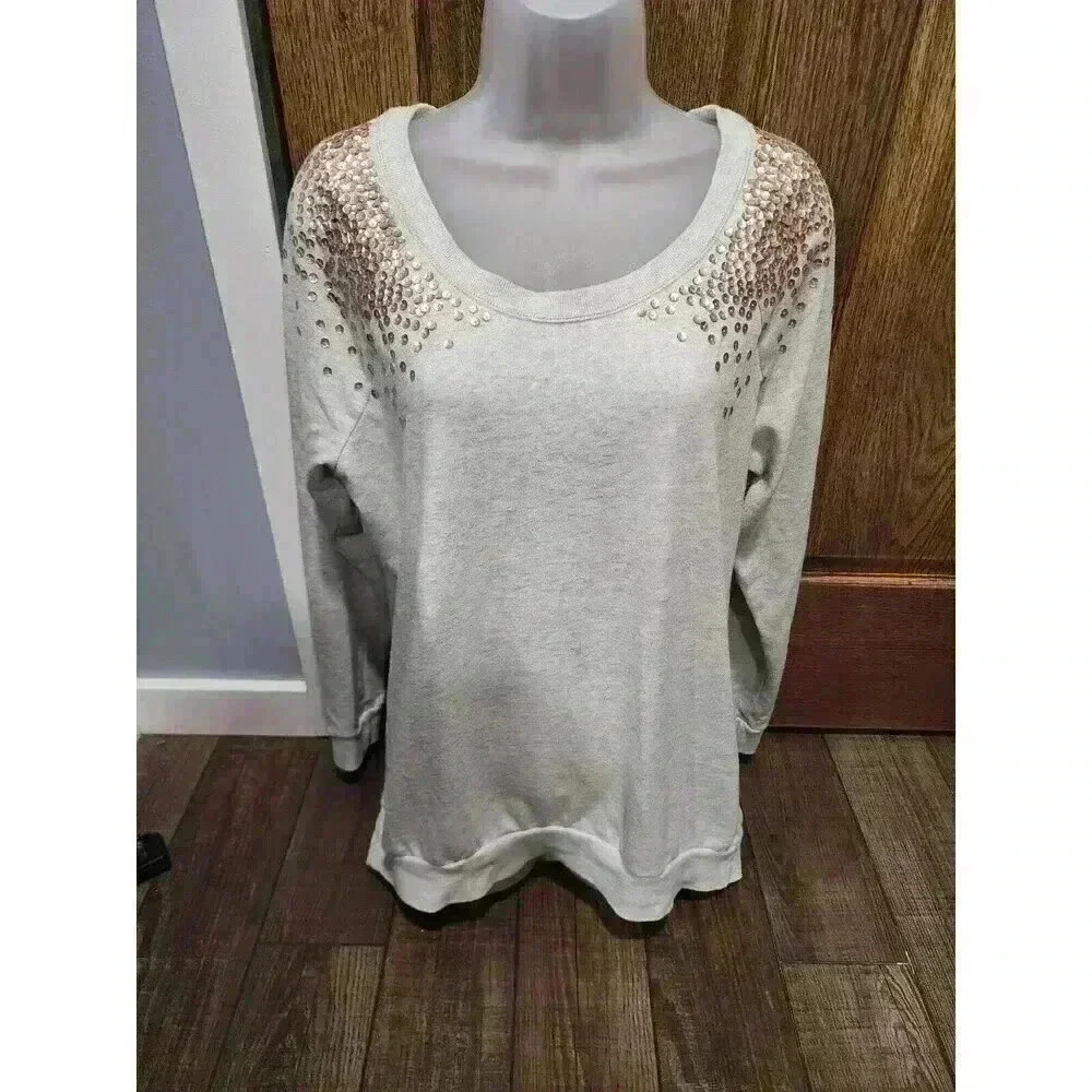 Maurices Women's Large Crew Neck Sweatshirt Sequins
